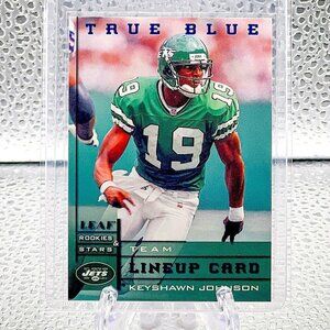 KEYSHAWN JOHNSON 1998 Leaf Rookies & Stars #298  TRUE BLUE /500 JETS